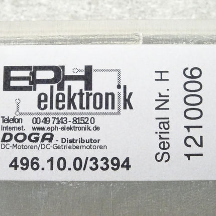 EPH elektronik 496.10.0/3394 DC-Drehzalsteller neu