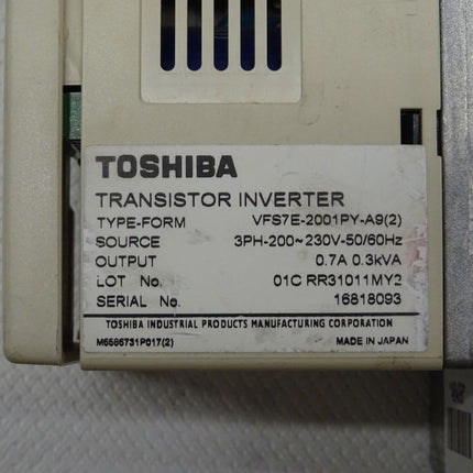 Toshiba VFS7E-2001PY-A9 Transistor Inverter