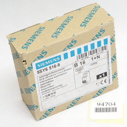 Siemens Leitungschutzschalter 5SY6 5SY6516-6 / Neu OVP