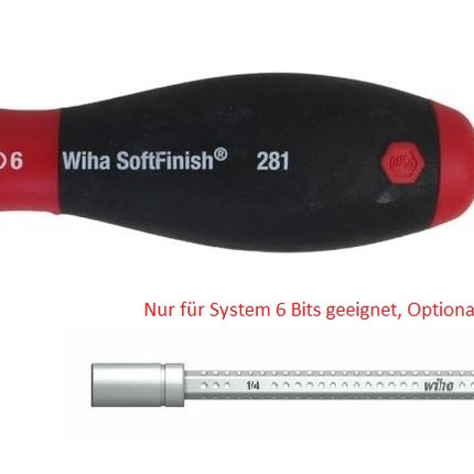 Wiha SoftFinish® Handgriff 281 für 6mm Kombiklingen für SYSTEM 6 Wechselklinge - Maranos.de