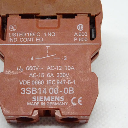 Siemens 3SB1300-0B / 3SB13 00-0B 1S+ Halter NEU/OVP