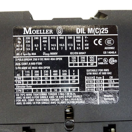 Moeller DILM25-10 / DILM(C)25 + DILM32-XHI11