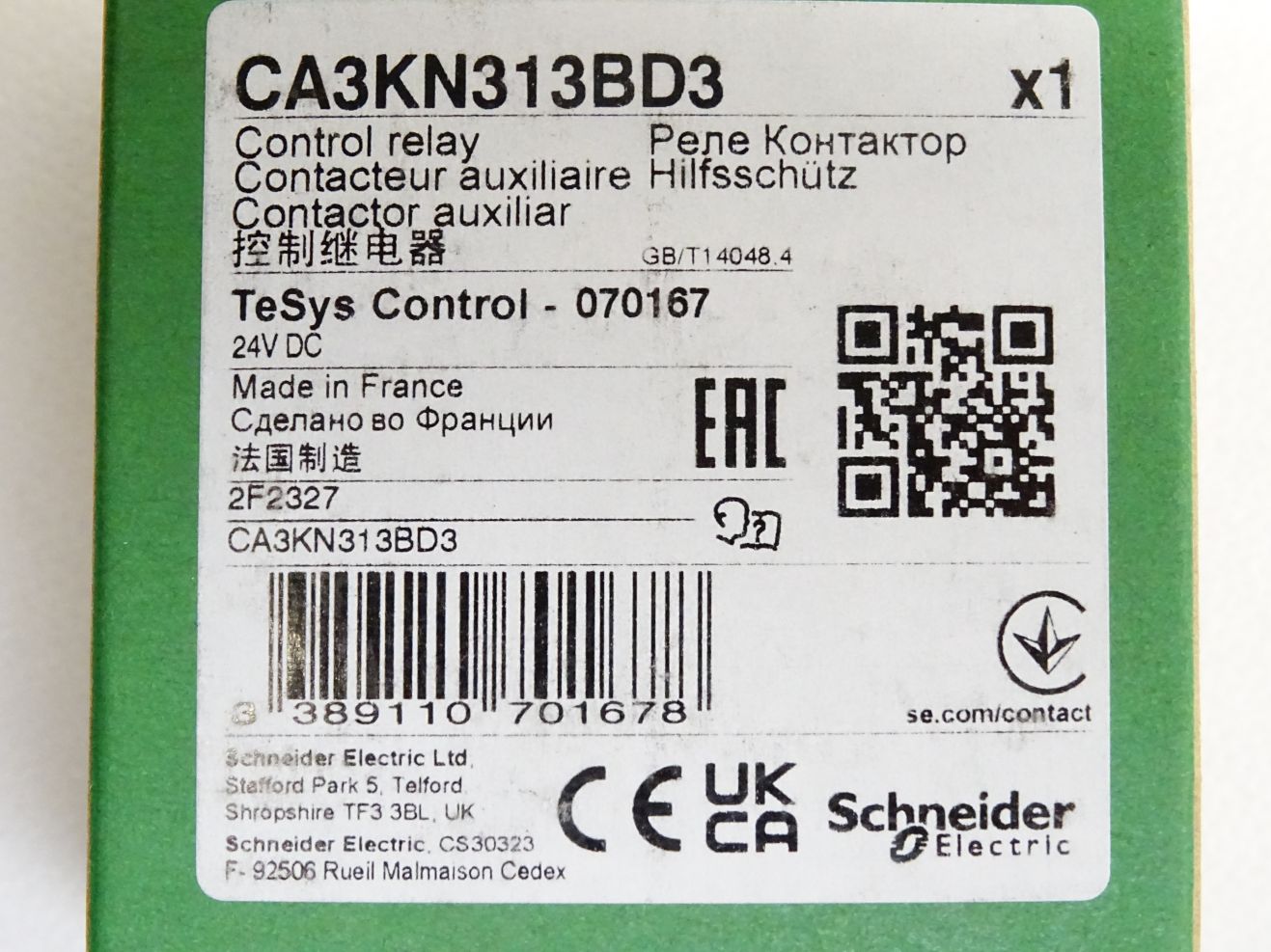 Hilfsschütz Schneider Electric TeSys CA3KN22BD3