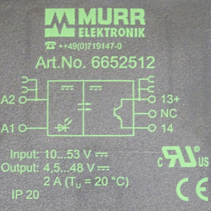 Murr Elektronik 6652512 MIRO TR 24VDC FK 2A 5P Optokopplermodul - Maranos.de