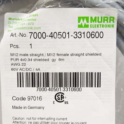 Murr Elektronik Kabel 7000-40501-3310600 / Neu OVP - Maranos.de