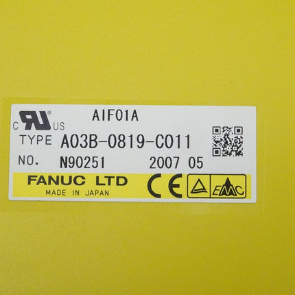 Fanuc AIF01A Interface Modul A03B-0819-C011 // N90251 2007 05 NEU