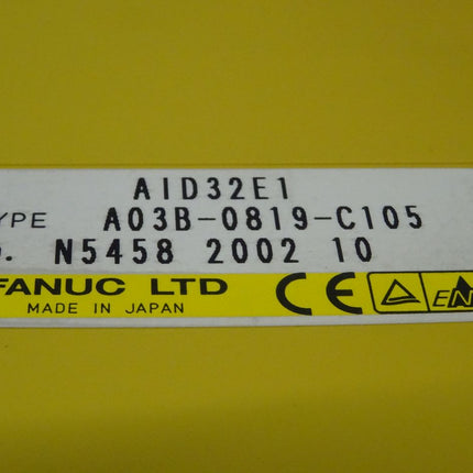 FANUC LTD AID32E1 Type A03B-0819-C105 / N5458 2002 10