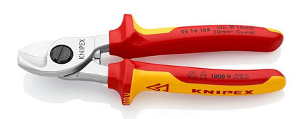 Knipex 95 16 165 VDE - Kabelschere isoliert mit Mehrkomponenten-Hüllen 9516165 - Maranos.de