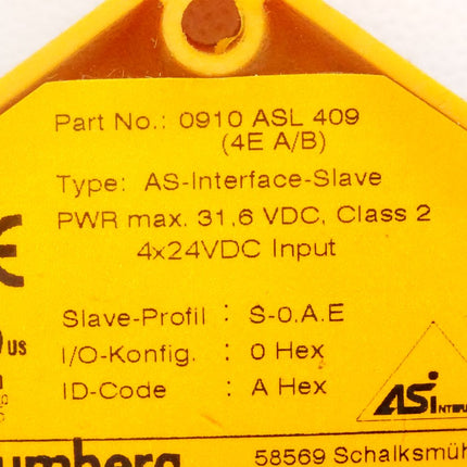 Lumberg 0910 ASL 409 / AS-interface Slave / 0910ASL409