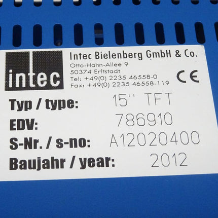 Intec 786910 15" TFT Touch Panel Industrie Monitor
