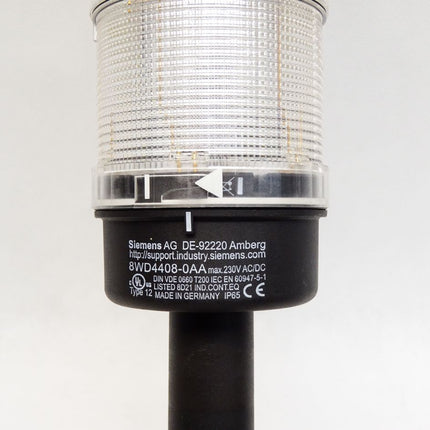 Siemens Signalsäule Anschlusselement 8WD4408-0AA + Dauerlichtelement LED weiß 8WD4420-5AE
