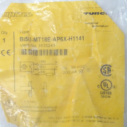 TURCK Bi5U-MT18E-AP6X-H1141 Induktiver Sensor 1635248 Neu-OVP versiegelt
