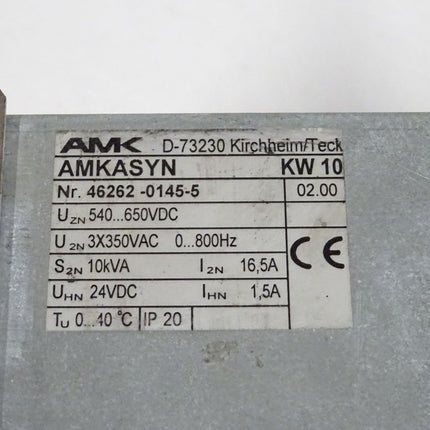 AMK AMKASYN KW10 Frequenzumrichter 46262 10kVA 16,5A 3x350V Version: 02.00