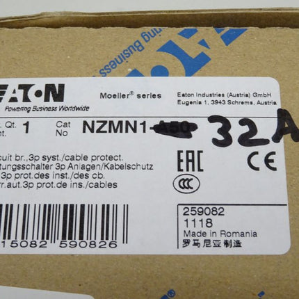 Eaton Moeller NZMN 1 / NZMN1-A32 / NZMN1A32 Leistungsschalter