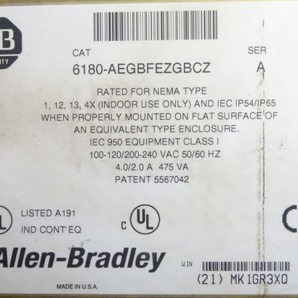Allen Bradley 6180-AEGBFEZGBCZ Industrie PC Computer 6180