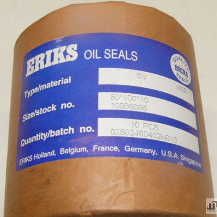 NEU/OVP ERIKS OIL Seals GV NBR 80x100x10 stock no. 10009096