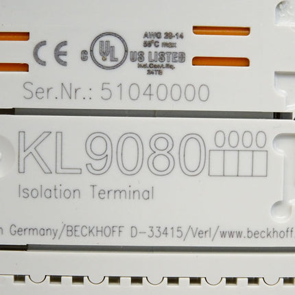 Beckhoff KL9080 Trennklemme