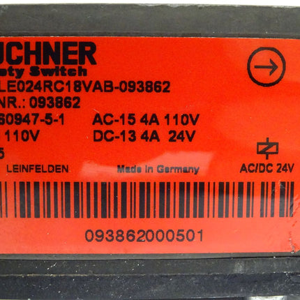 EUCHNER TZ1LE024RC18VAB-093862 Safety Switch TZ ID-NR.: 093862