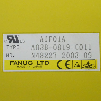 Fanuc AIF01A Interface Modul A03B-0819-C011 // N48227 2003-09 NEU