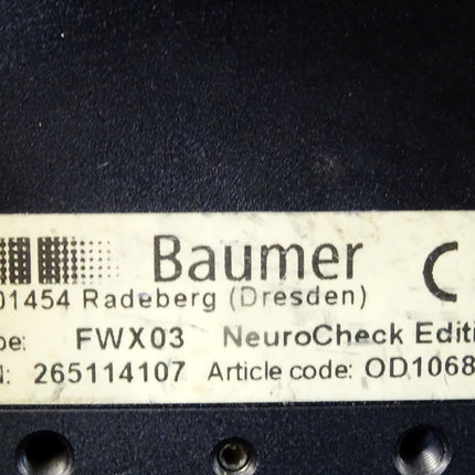 Baumer Neuro check FWX03 / OD106831 + Fujinon HF25HA-1B 1:1.4/25mm