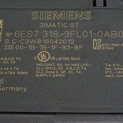 Siemens S7-300 CPU319F-3 PN/DP 6ES7318-3FL01-0AB0 6ES7 318-3FL01-0AB0 - Maranos.de