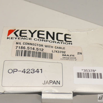NEU-OVP Keyence OP-42341 Nil Stecker mit Farbbandkabel 7186.514.512