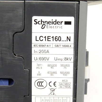 Schneider Electric Leistungsschalter EasyPact TVS LC1E160 LC1E160...N 200A 690V / Neu