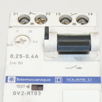 Telemecanique GV2-RT03 Motorschutzschalter 0.25-0.4A Schütz