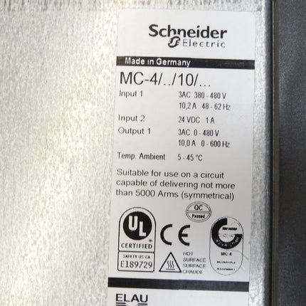 Elau Schneider PacDrive MC-4 MC-4/11/10/400 E0R603 v00.11 VDM01D10AG00 - Maranos.de