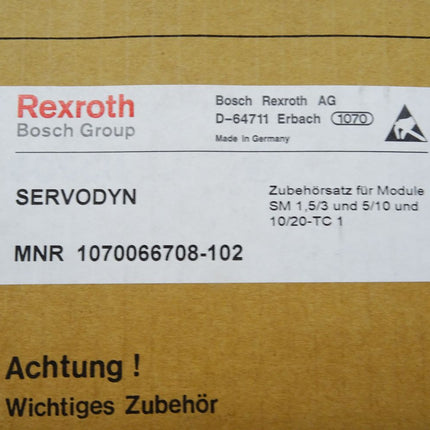Bosch Servodyn Zubehörsatz für Module SM1.5/3 und 5/10 und 10/20-TC 1 / 1070066708-102 / Neu