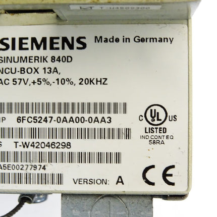 Siemens Sinumerik 840D NCU-Box 13A 6FC5247-0AA00-0AA3 Version A - Maranos.de