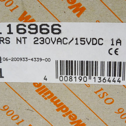 Weidmüller 116966 / RS NT 230VAC/15VDC 1A / Neu OVP