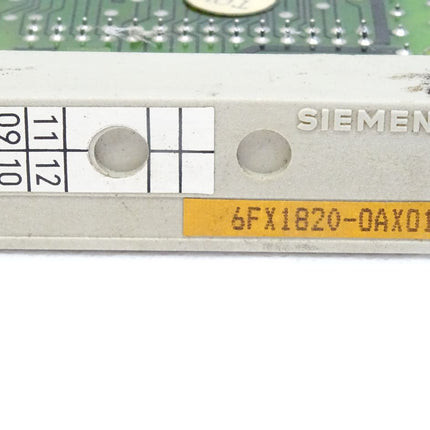 Siemens 6FX1820-0AX01 5702609104.00 Memory Module