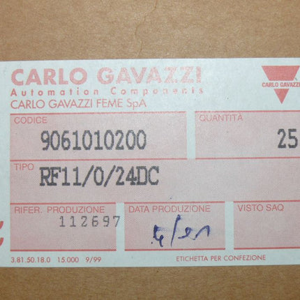 25x Carlo Gavazzi RF11/0/24DC Relays / Switch Paket 25 Stück