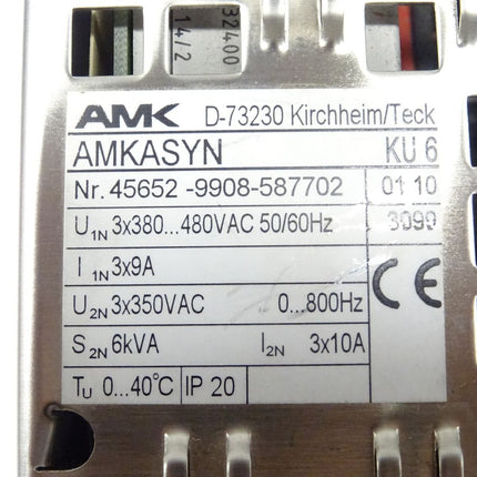 AMK KU6 Servoregler AMKASYN Version: 1.10 inkl. KU-EA2 / AE-R03P