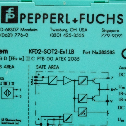 Pepperl+Fuchs K-System KFD2-SOT2-Ex1.LB 38358S Schaltverstärker - Maranos.de