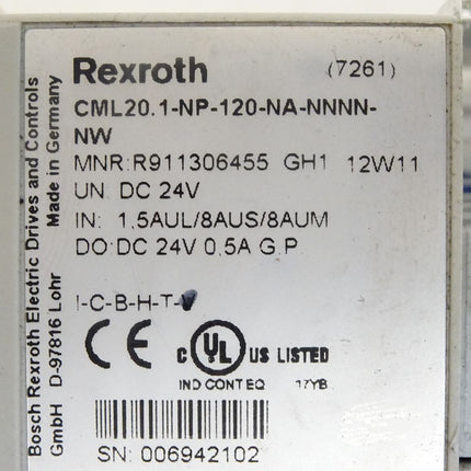 Rexroth CML20.1-NP-120-NA-NNNN-NW / R911306455