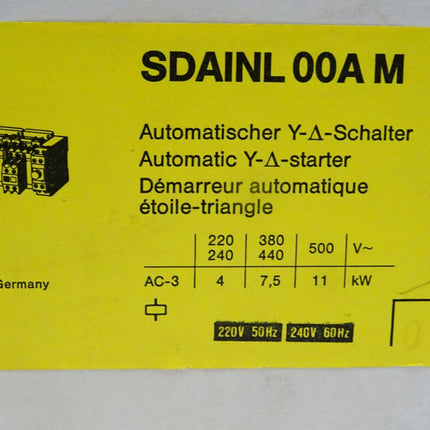 Moeller SDAINL00AM SDAINL 00A M automatischer Stern-Dreieck-Motorstarter / Neu OVP - Maranos.de