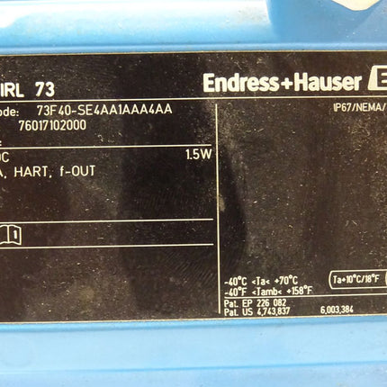Endress+Hauser prowirl 73 / 73F40-SE4AA1AAA4AA