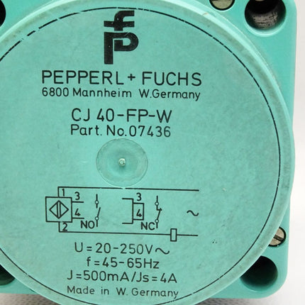 Pepperl+Fuchs CJ40-FP-W 07436 Kapazitiver Sensor - Maranos.de