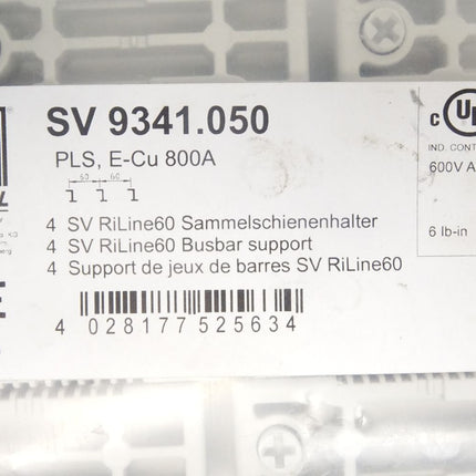 Rittal SV9341.050 / Inhalt : 4 SV RiLine60 Sammelschienenhalter / Neu OVP