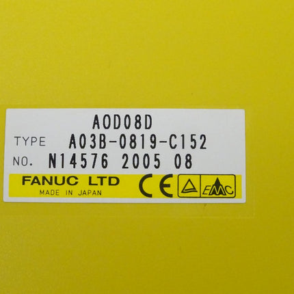 Fanuc AOD08D digitale Ausgabeeinheit A03B-0819-C152 // N14576 2005 08 NEU