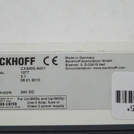 Beckhoff CX9000-A001 Compact Flash Modul 24VDC PLC-Modul HW3.1