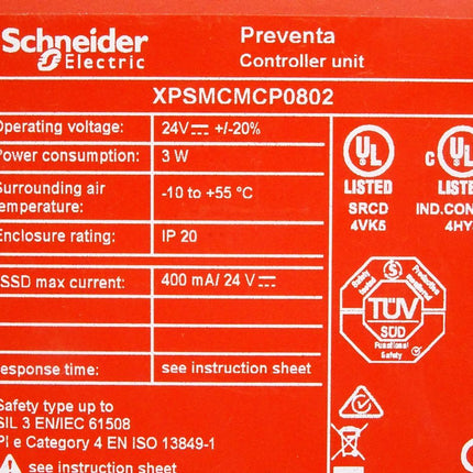 Schneider Electric Preventa Controller Unit XPSMCMCP0802 - Maranos.de