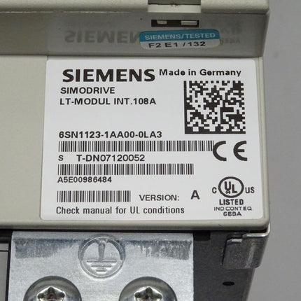 Siemens Simodrive 6SN1123-1AA00-0LA3 LT-Modul INT108A Vers.A / NEU