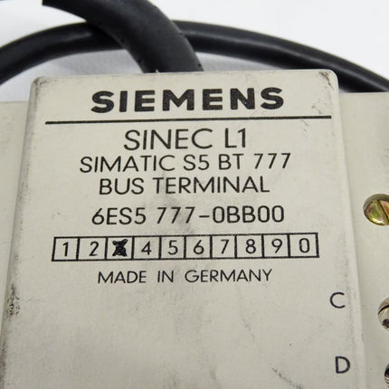 Siemens SINEC L1 SIMATIC S5 BT 777 / 6ES5 777-0BB00 / 6ES5777-0BB00 / E:3