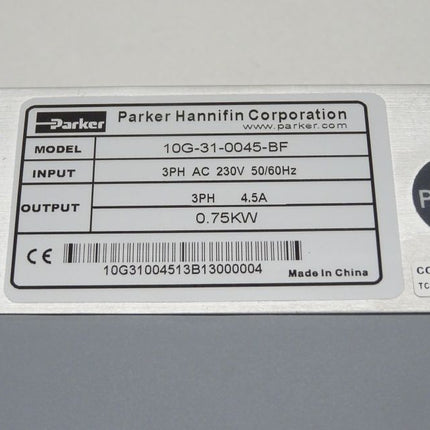Parker 10G-31-0045-BF Frequenzumrichter 0,75kW SSD 3-Phase 230V Neu-OVP