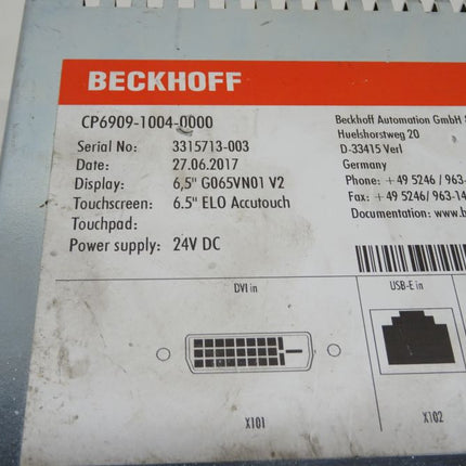 Beckhoff CP6909-1004-0000 6,5 Touch Panel