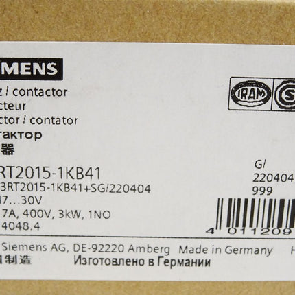 Siemens Schütz 3RT2015-1KB41 / Neu OVP