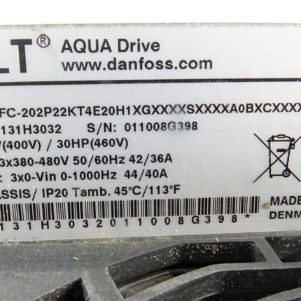 Danfoss VLT Aqua Drive 131H3032 FC-202P22KT4E20H1 Frequenzumrichter 22kW - Maranos.de